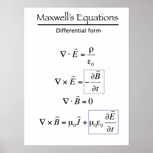 Maxwells Equations _ Differential Form Poster