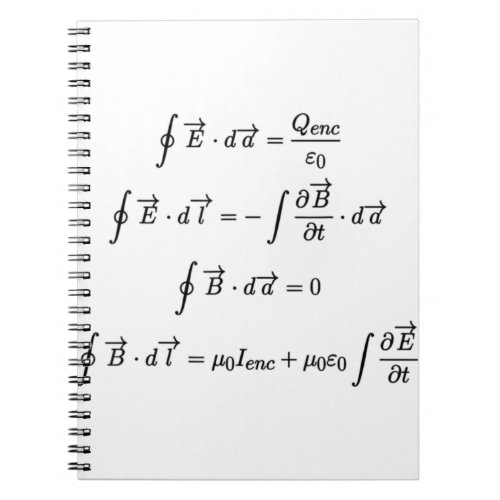 Maxwells Equations Integral Form Science and Math Notebook