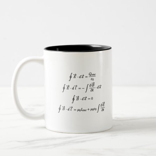 Maxwells Equations Integral Form Science and Math Two_Tone Coffee Mug