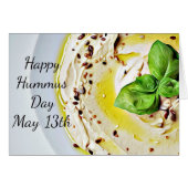 May 13th is Hummus Day Recipe Card (Front Horizontal)