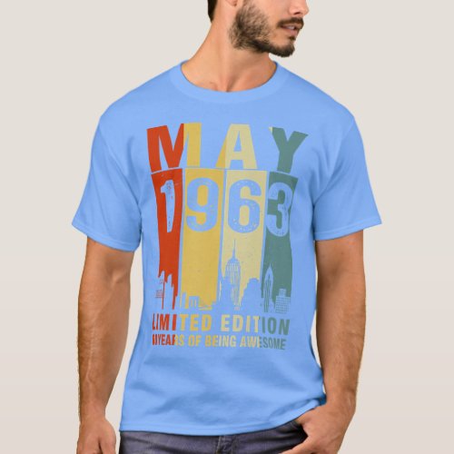 May 1963 Limited Edition 60 Years Of Being Awesome T_Shirt