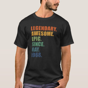 May 1968 55 Years Men Women Anniversary 55th Birth T-Shirt