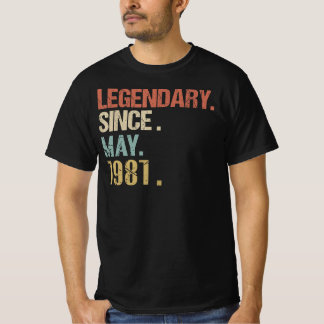 May 1981 Birthday Gift , Legendary Since May 1981 T-Shirt