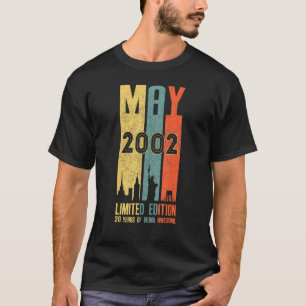 May 2002 20 Birthday 20 Year Old 2002 Birthday Vin T-Shirt