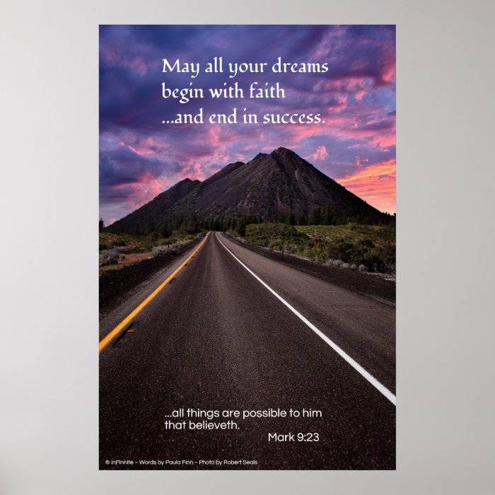 May all your dreams begin with faithPoster