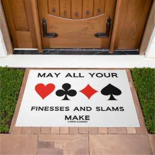May All Your Finesses And Slams Make Bridge Game Doormat