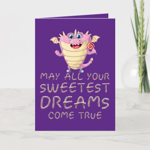 May All Your Sweetest Dreams Come True funny Thank You Card