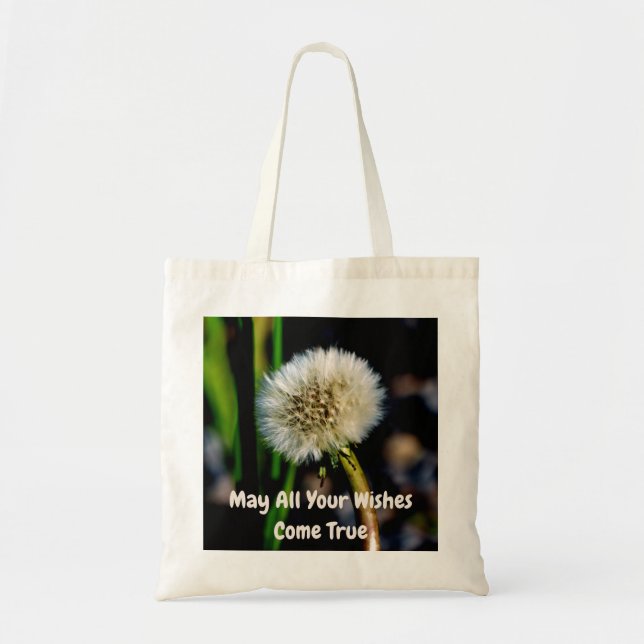 May All Your Wishes Come True Canvas Budget Tote Bag (Front)
