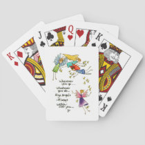 "May Angels Always Watch Over You" drawing  Poker Cards