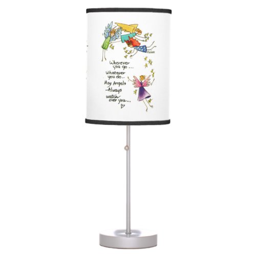 May Angels Always Watch Over You drawing Table Lamp