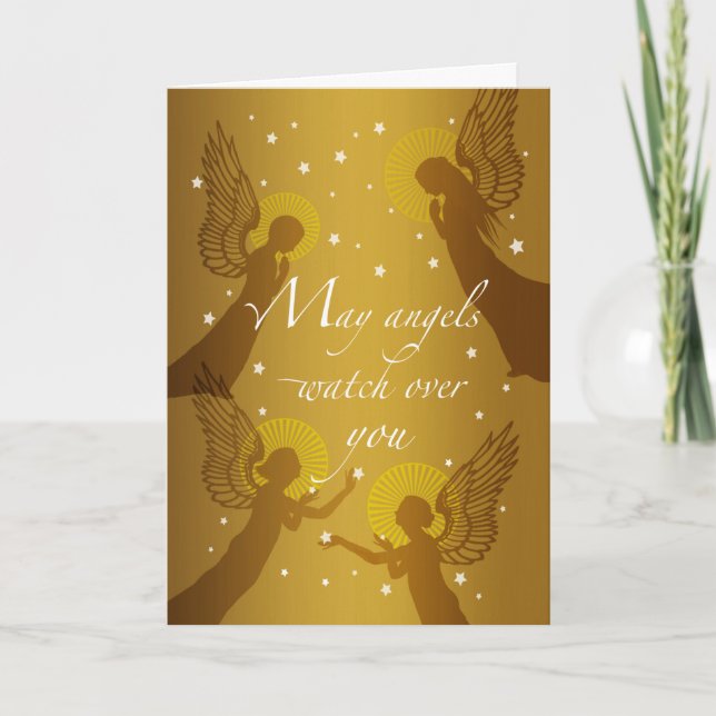 May Angels Watch Over You for Friend Card (Front)