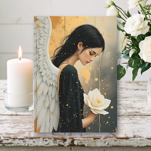 May Angels Wrap Their Wings Around You   Sympathy  Card