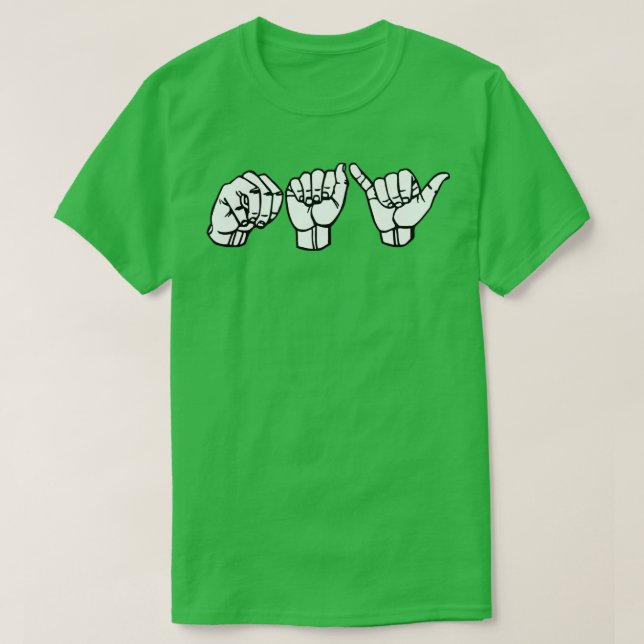 MAY ASL Sign Language Design T-Shirt (Design Front)