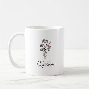 May Birth Flower & Elegant Script Name Coffee Mug