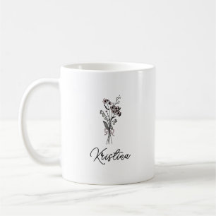 May Birth Flower & Elegant Script Name Coffee Mug