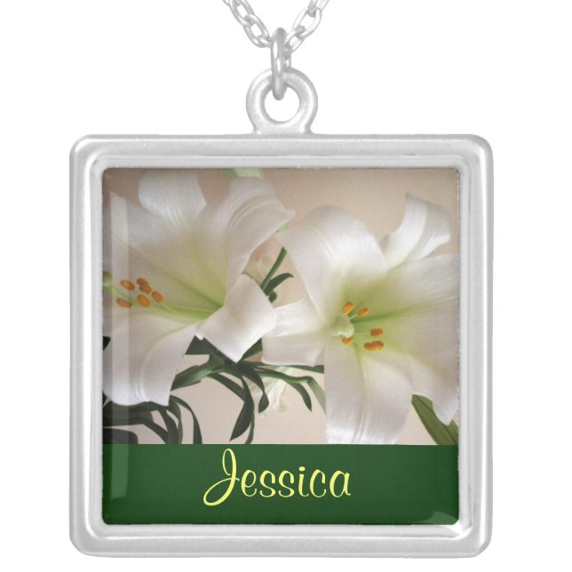 MAY Birth Flower - Lily Necklace (Front)