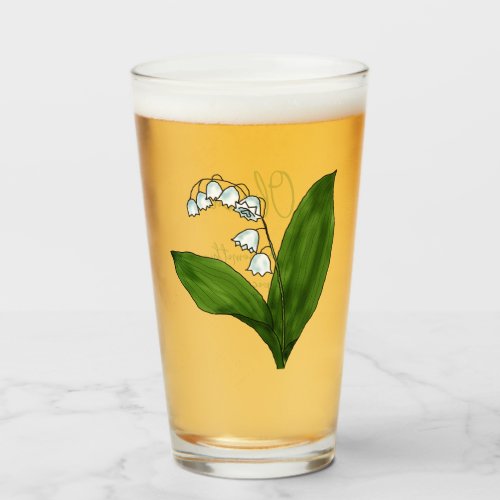 May birth flower Lily of the valley Glass