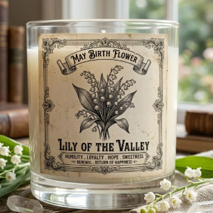 May Birth Flower Lily of the Valley Symbolic Gift Scented Candle