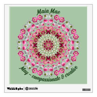 May Birth Flower Name Custom Removable Mandala Art