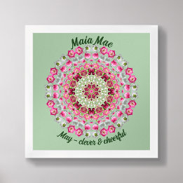 May Birth Flower Personalized Quote Kids Nursery Poster