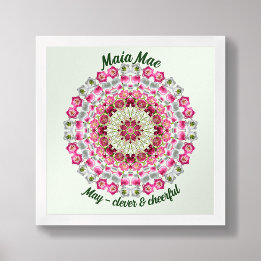 May Birth Flower Personalized Quote Kids Nursery Poster
