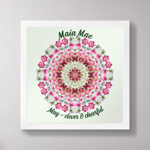 May Birth Flower Personalized Quote Kids Nursery Poster