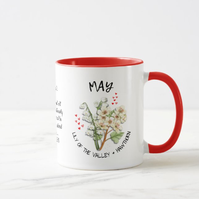 MAY Birth Month Flower Christian Personalized Mug (Right)