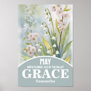 May Birth Month Flower Christian Wall Art