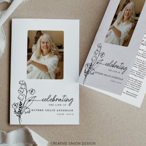 May Birth Month Flower Funeral Program