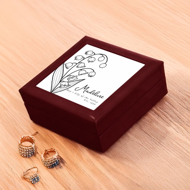 May Birth Month Flower Lily Minimalist Gift Box (Creator Uploaded)