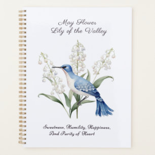 May Birth Month Flower Lily of the Valley Birthday Planner