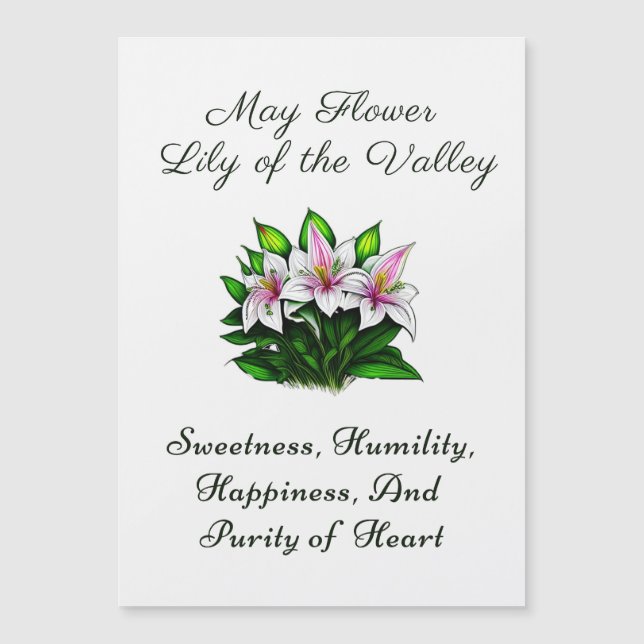 May Birth Month Flower Lily of the Valley Floral (Front)