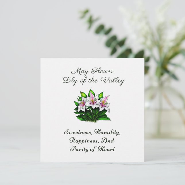 May Birth Month Flower Lily of the Valley Floral (Standing Front)