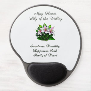May Birth Month Flower Lily of the Valley Floral Gel Mouse Pad