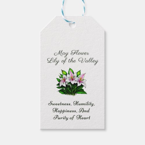 May Birth Month Flower Lily of the Valley  Gift Tags