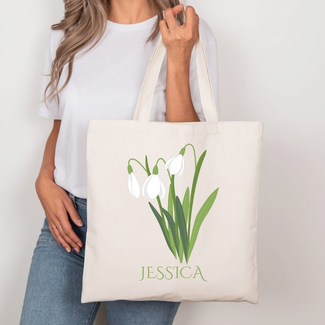May Birth Month Flower Lily of the Valley Tote Bag (Creator Uploaded)