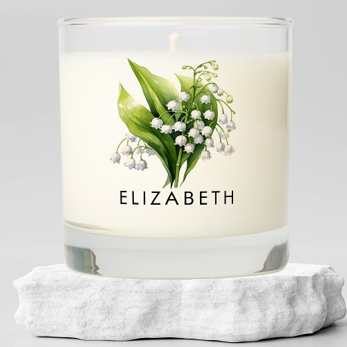 May Birth Month Flower Personalized Gift for Her  Scented Candle