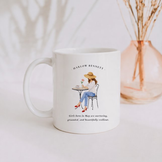 May Birth Month Girl | Monogram  Coffee Mug (Creator Uploaded)