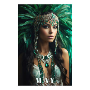 *~ MAY BIRTHDAY EMERALDS AP53 Boho Goddess Photo Print