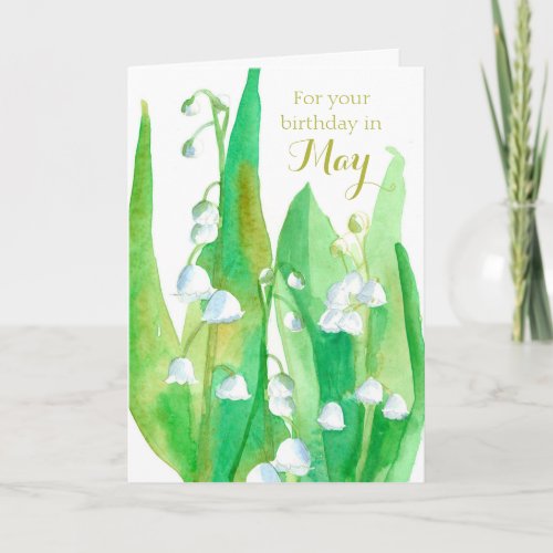 May Birthday Lily Of The Valley Flowers Card