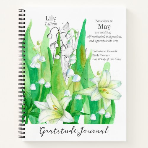 May Birthday Lily of the Valley Gratitude Journal