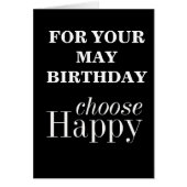 **MAY BIRTHDAY WISHES** SAY CHOSE "HAPPY" (Front)