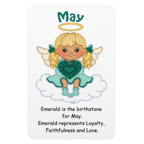 May Birthstone Angel Blonde Premium Magnet