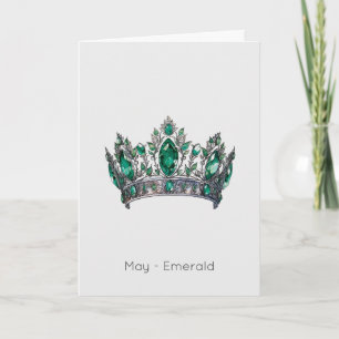 May Birthstone Emerald Birthday Card