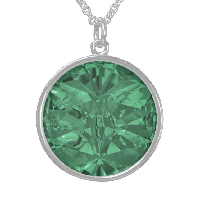 May Birthstone Emerald Necklace (Front)