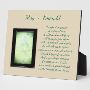 May Birthstone Emerald Plaque