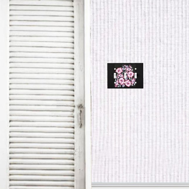 May Bloom    Light Switch Cover (This May Bloom Light Switch Cover, has a Victorian look, to its design!)