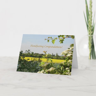 May Blossom Beltane Handfasting Congratulations Card