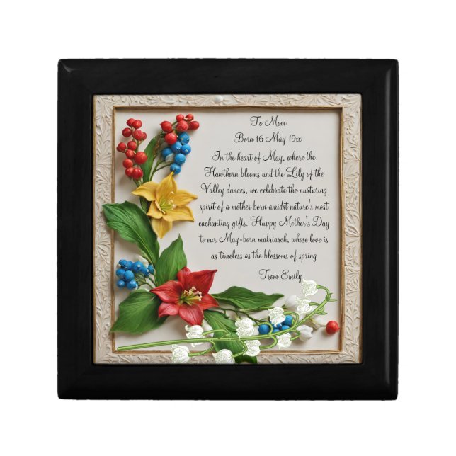 May Blossoms Hawthorn and Lily of the Valley Gift Box (Front)