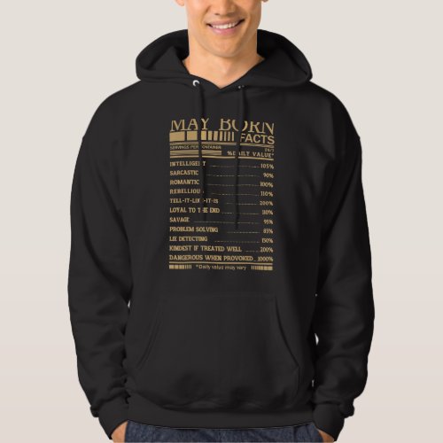 May Born Facts Servings Per Container 1 Awesome Zo Hoodie